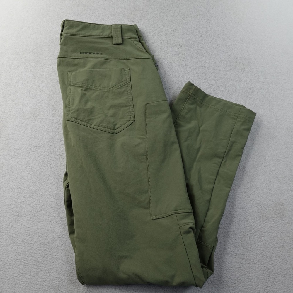 Duluth Trading Flexpedition Pants Womens 6x28 Green Stretch Hiking Outdoor Slim
